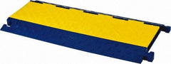 Hubbell Wiring Device-Kellems - 5 Channel, T-Shaped, Drop Over Cable Ramp - 36 Inch Long x 17-1/2 Inch Wide x 1.95 Inch High, Yellow and Blue - Apex Tool & Supply