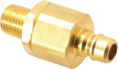 Parker - 1/4 Thread Brass Hydraulic Hose MPT Fitting - 2,250 psi - Apex Tool & Supply