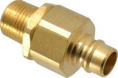 Parker - 1/2 Thread Brass Hydraulic Hose MPT Fitting - 2,000 psi - Apex Tool & Supply