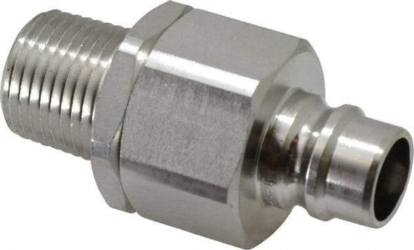 Parker - 1/2 Thread Stainless Steel Hydraulic Hose MPT Fitting - 3,750 psi - Apex Tool & Supply