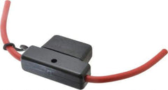 Ferraz Shawmut - 60 Amp AF3 Black Automotive Fuse Holder - 32 Volt, Red #6 Wire - Apex Tool & Supply