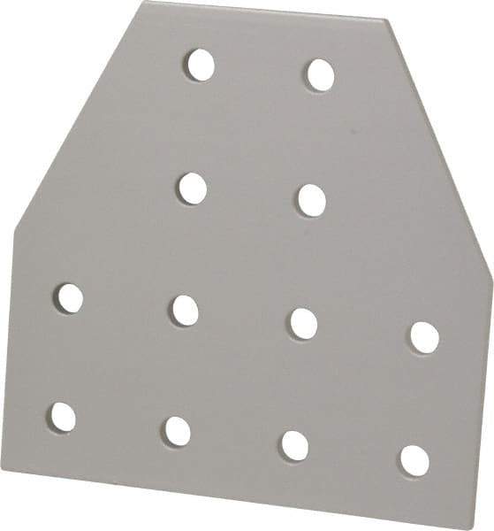 80/20 Inc. - 4" Wide, 4" High, Open Shelving 12 Hole Tee Plate - Aluminum, Use with Series 10 & Bolt Kit 3393 - Apex Tool & Supply