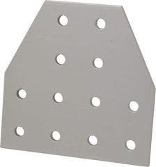 80/20 Inc. - 4" Wide, 4" High, Open Shelving 12 Hole Tee Plate - Aluminum, Use with Series 10 & Bolt Kit 3393 - Apex Tool & Supply