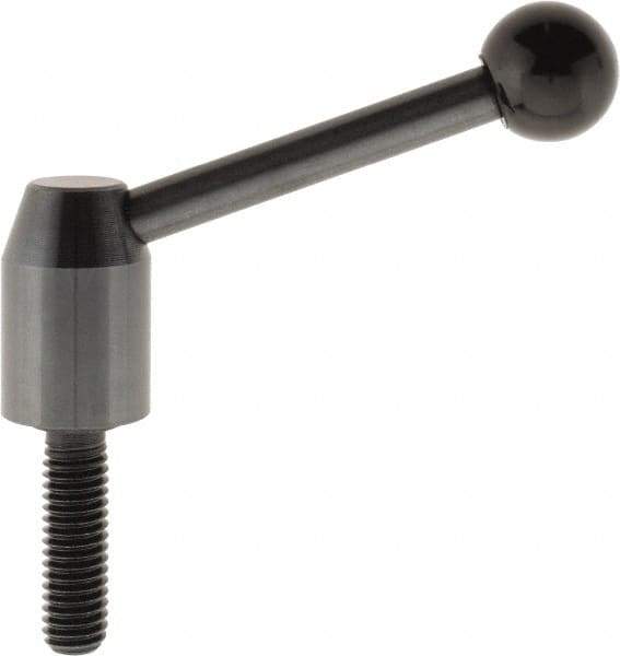 J.W. Winco - 3/8-16, 0.53" Hub Diam, Steel Threaded Stud Adjustable Clamping Handle - Apex Tool & Supply