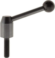 J.W. Winco - 3/8-16, 0.53" Hub Diam, Steel Threaded Stud Adjustable Clamping Handle - Apex Tool & Supply
