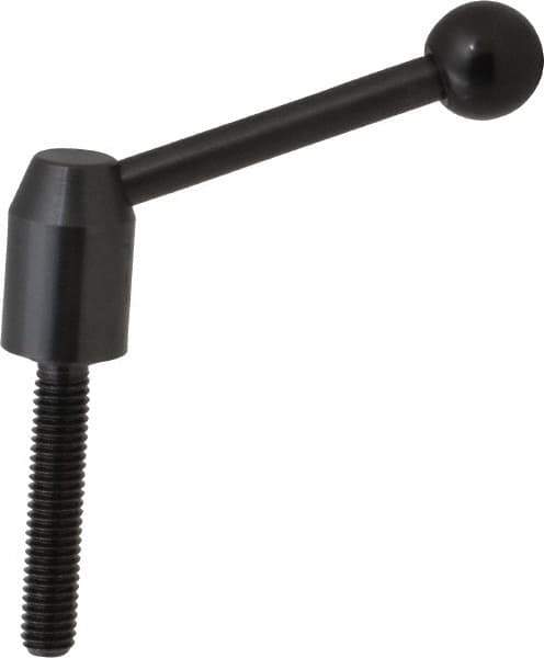 J.W. Winco - 3/8-16, 0.53" Hub Diam, Steel Threaded Stud Adjustable Clamping Handle - Apex Tool & Supply
