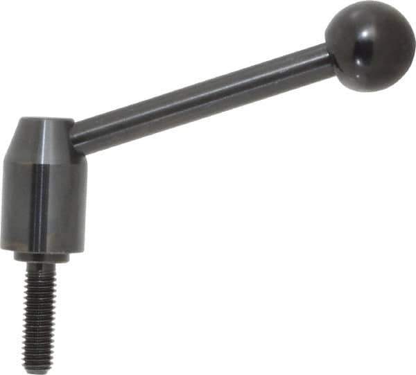 J.W. Winco - 3/8-16, 0.63" Hub Diam, Steel Threaded Stud Adjustable Clamping Handle - Apex Tool & Supply
