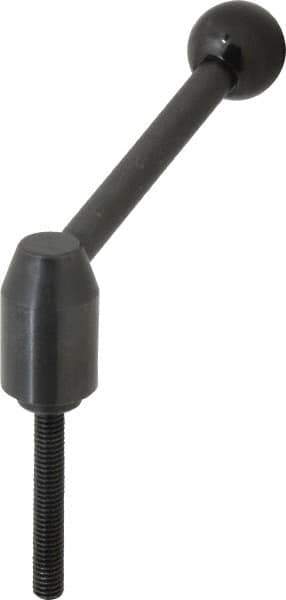 J.W. Winco - 3/8-16, Steel Threaded Stud Adjustable Clamping Handle - 4.33" OAL, 1.91" High - Apex Tool & Supply