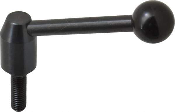 J.W. Winco - 1/2-13, Steel Threaded Stud Adjustable Clamping Handle - 4.33" OAL, 1.91" High - Apex Tool & Supply