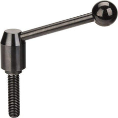 J.W. Winco - 5/8-11, Steel Threaded Stud Adjustable Clamping Handle - 4.88" OAL, 2.17" High - Apex Tool & Supply