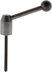J.W. Winco - M6 x 1.0, 13.5mm Hub Diam, Steel Threaded Stud Adjustable Clamping Handle - 70mm OAL, 33.5mm High - Apex Tool & Supply