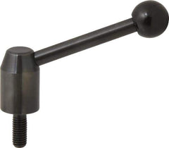 J.W. Winco - M8 x 1.25, 13.5mm Hub Diam, Steel Threaded Stud Adjustable Clamping Handle - 70mm OAL, 33.5mm High - Apex Tool & Supply