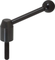 J.W. Winco - M8 x 1.25, 13.5mm Hub Diam, Steel Threaded Stud Adjustable Clamping Handle - 70mm OAL, 33.5mm High - Apex Tool & Supply