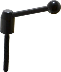 J.W. Winco - M8 x 1.25, 13.5mm Hub Diam, Steel Threaded Stud Adjustable Clamping Handle - 70mm OAL, 33.5mm High - Apex Tool & Supply