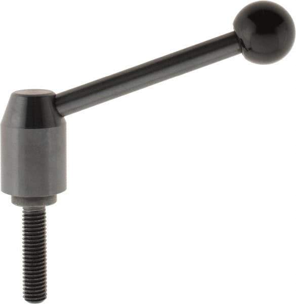 J.W. Winco - M10 x 1.5, 16mm Hub Diam, Steel Threaded Stud Adjustable Clamping Handle - Apex Tool & Supply