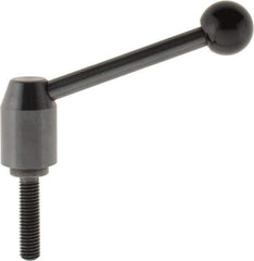 J.W. Winco - M10 x 1.5, 16mm Hub Diam, Steel Threaded Stud Adjustable Clamping Handle - Apex Tool & Supply