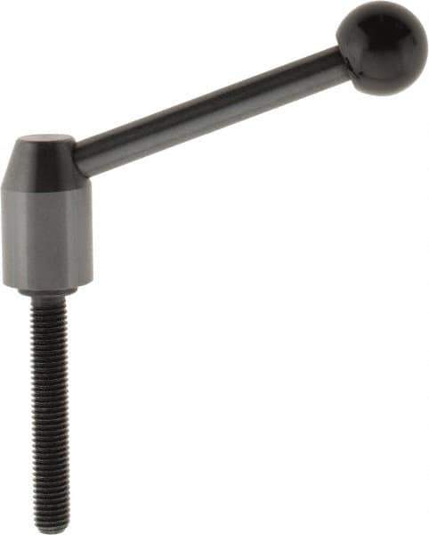 J.W. Winco - M10 x 1.5, 19mm Hub Diam, Steel Threaded Stud Adjustable Clamping Handle - Apex Tool & Supply