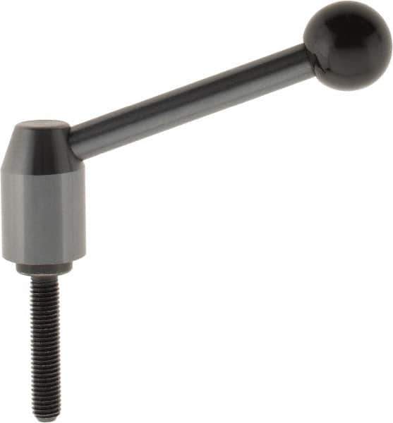 J.W. Winco - M10 x 1.5, 19mm Hub Diam, Steel Threaded Stud Adjustable Clamping Handle - Apex Tool & Supply