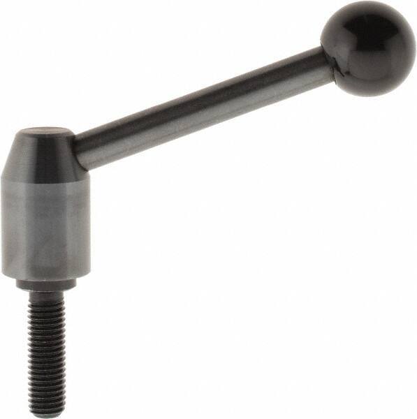 J.W. Winco - M12 x 1.75, 19mm Hub Diam, Steel Threaded Stud Adjustable Clamping Handle - Apex Tool & Supply