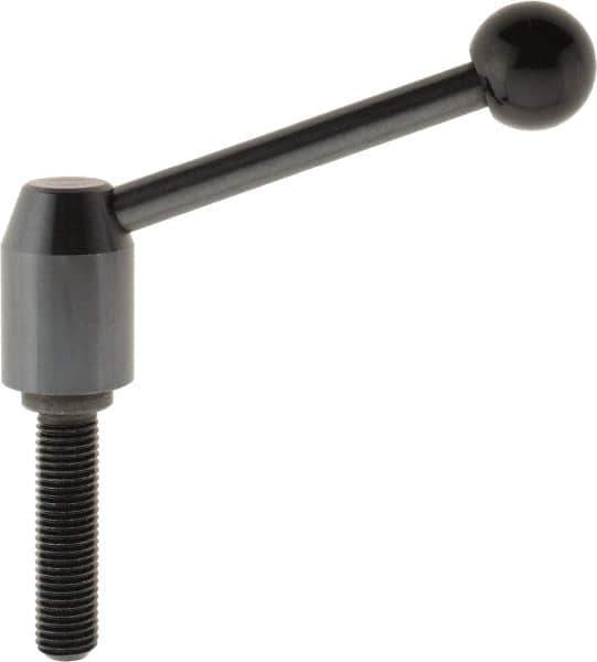 J.W. Winco - M16 x 2.0, 23mm Hub Diam, Steel Threaded Stud Adjustable Clamping Handle - Apex Tool & Supply