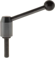 J.W. Winco - M16 x 2.0, 28mm Hub Diam, Steel Threaded Stud Adjustable Clamping Handle - Apex Tool & Supply