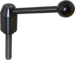 J.W. Winco - M16 x 2.0, 28mm Hub Diam, Steel Threaded Stud Adjustable Clamping Handle - Apex Tool & Supply