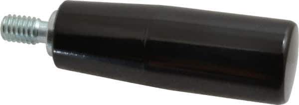 Value Collection - 5/16-18 Threaded Stem, Revolving Handwheel & Machine Handle - Phenolic Cylindrical Handle, 0.55" Long Steel Stem, 2.56" Handle Length, 3.21" OAL - Apex Tool & Supply