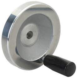 Value Collection - 3.15" Diam, Aluminum Handwheel with Handle - 1.02" Hub Diam - Apex Tool & Supply