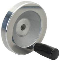 Value Collection - 3.15" Diam, Aluminum Handwheel with Handle - 1.02" Hub Diam - Apex Tool & Supply