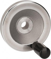 Value Collection - 3.15" Diam, Aluminum Handwheel with Handle - 1.02" Hub Diam - Apex Tool & Supply