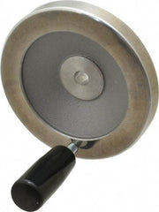 Value Collection - 3.94" Diam, Aluminum Handwheel with Handle - 1.1" Hub Diam - Apex Tool & Supply