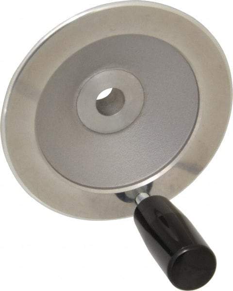 Value Collection - 3.94" Diam, Aluminum Handwheel with Handle - 1.1" Hub Diam - Apex Tool & Supply
