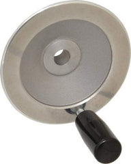 Value Collection - 3.94" Diam, Aluminum Handwheel with Handle - 1.1" Hub Diam - Apex Tool & Supply