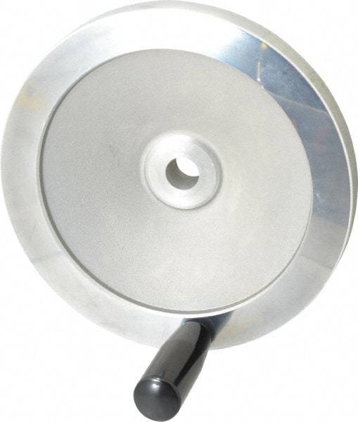 Value Collection - 7.87" Diam, Aluminum Handwheel with Handle - 1.65" Hub Diam - Apex Tool & Supply
