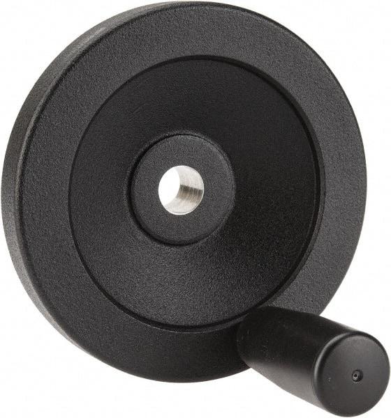 Value Collection - 3.94" Diam, Aluminum Handwheel with Handle - 1.1" Hub Diam - Apex Tool & Supply