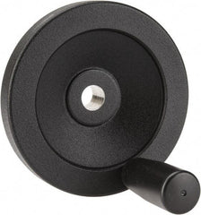 Value Collection - 3.94" Diam, Aluminum Handwheel with Handle - 1.1" Hub Diam - Apex Tool & Supply