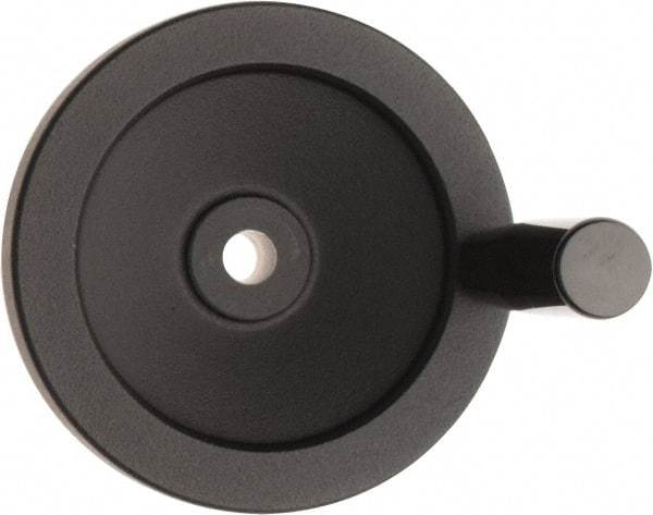 Value Collection - 4.92" Diam, Aluminum Handwheel with Handle - 1.22" Hub Diam - Apex Tool & Supply