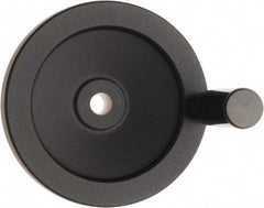 Value Collection - 4.92" Diam, Aluminum Handwheel with Handle - 1.22" Hub Diam - Apex Tool & Supply