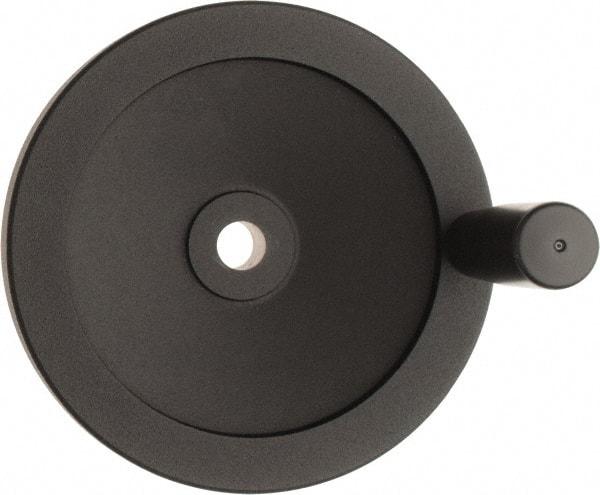 Value Collection - 6.3" Diam, Aluminum Handwheel with Handle - 1.42" Hub Diam - Apex Tool & Supply
