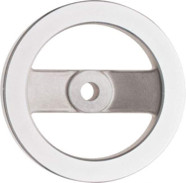 Value Collection - 4.92", 2 Spoke Handwheel - 1.22" Hub, Aluminum, Polished Finish - Apex Tool & Supply