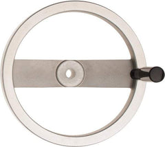 Value Collection - 9.84", 2 Spoke Handwheel with Rectractable Handle - 1.89" Hub, Aluminum, Polished Finish - Apex Tool & Supply