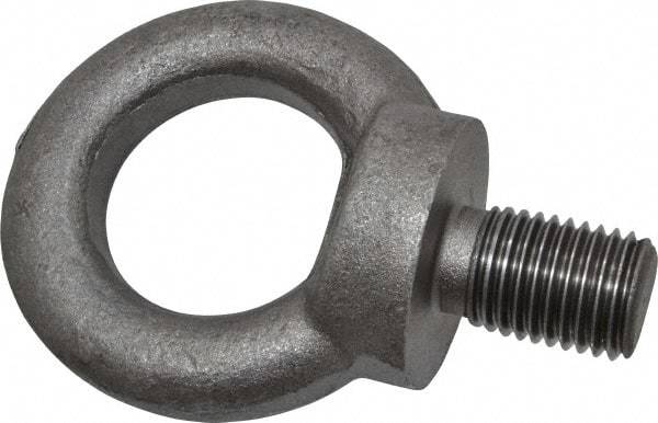 Value Collection - Steel, M30x3.50 Thread, Fixed Lifting Eye Bolt - Fully Threaded, 45mm Shank, 45mm Thread Length, Shoulder - Apex Tool & Supply