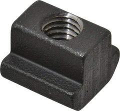HALDER - M5 Tapped Through T Slot Nut - 5.6mm Slot Width, 10 x 4mm Base Width x Height, 10 x 8mm OAL x Height - Apex Tool & Supply