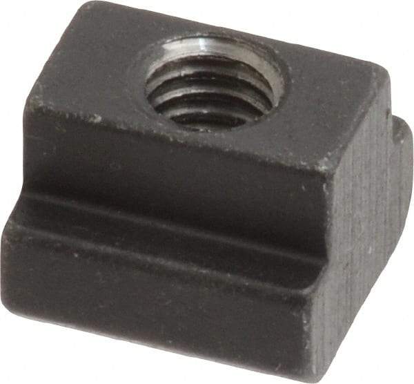 HALDER - M6 Tapped Through T Slot Nut - 7.6mm Slot Width, 13 x 6mm Base Width x Height, 13 x 10mm OAL x Height - Apex Tool & Supply