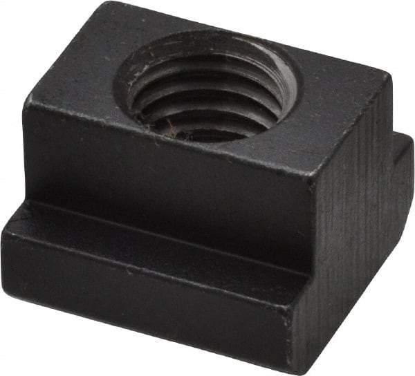 HALDER - M12 Tapped Through T Slot Nut - 13.6mm Slot Width, 22 x 8mm Base Width x Height, 22 x 16mm OAL x Height - Apex Tool & Supply