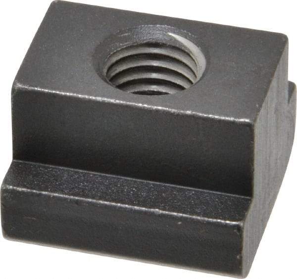 HALDER - M12 Tapped Through T Slot Nut - 17.6mm Slot Width, 28 x 10mm Base Width x Height, 28 x 20mm OAL x Height - Apex Tool & Supply