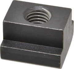 HALDER - M12 Tapped Through T Slot Nut - 17.6mm Slot Width, 28 x 10mm Base Width x Height, 28 x 20mm OAL x Height - Apex Tool & Supply