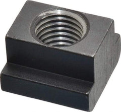 HALDER - M16 Tapped Through T Slot Nut - 17.6mm Slot Width, 28 x 10mm Base Width x Height, 28 x 20mm OAL x Height - Apex Tool & Supply