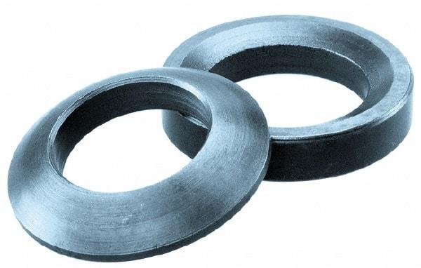 Gibraltar - 12mm Bolt, Type G, Case Hardened Steel, Female Spherical Washer - 14.2mm Female Inside x 36mm Female Outside Diameter, 6mm Thick - Apex Tool & Supply