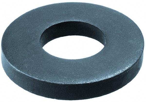 Gibraltar - M36 Screw, Steel Standard Flat Washer - 38mm ID x 80mm OD, 12mm Thick, Black Phosphate Finish - Apex Tool & Supply